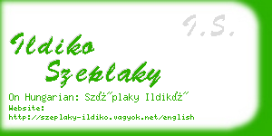 ildiko szeplaky business card